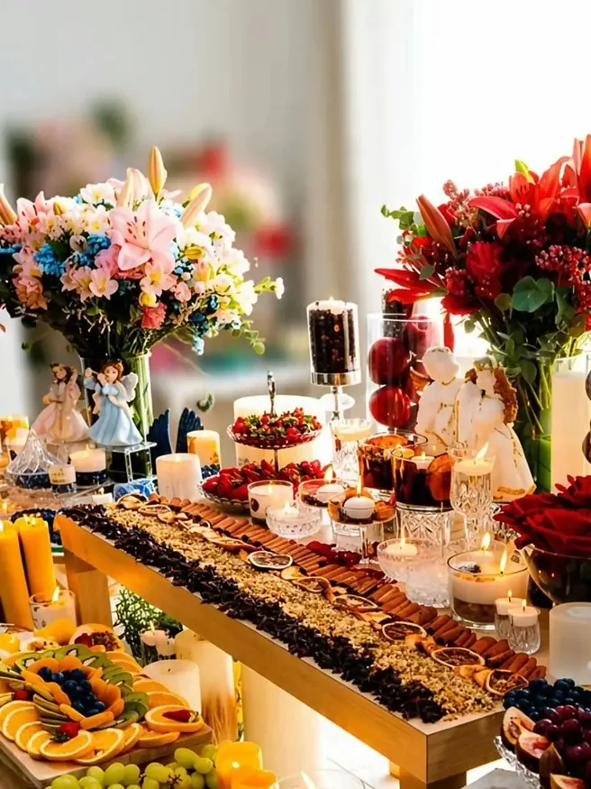 Flores e frutas da energização